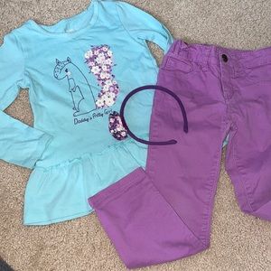 Wonderkids/Cherokee Size 4 Top, pants and headband